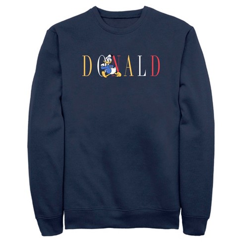 Men's Mickey & Friends Donald Duck Colorful Text Sweatshirt - image 1 of 4