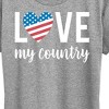 Women's - Instant Message - Love My Country Short Sleeve Graphic T-Shirt - 2 of 4