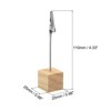 Unique Bargains Wood Base Table Number Memo Clip Place Card Holder 5 Pcs - 2 of 4