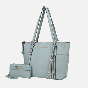 MKF Collection Gloria Vegan Leather Women’s Tote Bag with Wallet Set by Mia K - 1 of 4