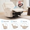 360 Swivel Nursery Recliner - Oversized Rocking Chair with Massage and Heat Recliner for Small Spaces, Nursery Bedroom Living Room Reclining Chairs - 4 of 4