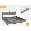 ALEXOUN Queen Bed Frame with Storage Headboard,with Four Pulley Storage Racks Under the Bed Metal Platform Bed Frame, Noise Free, - 3 of 4