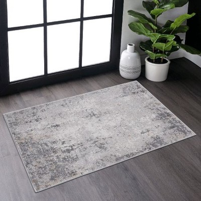 Kumasinova Stain-Resistant Area Rug, Non-Shedding Door Mat,Kid & Pet-Friendly, Ivory/Sand Abstract Area Rug for Living Room, Latex-Free Cotton Backing