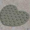 Dexypaws: Enrichment Lick Mat: Army Green Heart, Grooved Dog Feeding Pad - 3 of 4