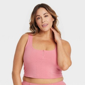 Women's Modal Blend Cropped Tank Top - Auden™ - 1 of 3
