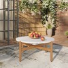 New Classic Furniture,Solstice 33.2 in. Round Wood Coffee Table with Terrazo Top - 4 of 4