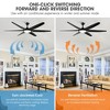 Parrot Uncle 65" Modern Matte Black Indoor Standard Integrated LED Ceiling Fan - 4 of 4