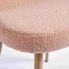 Racxily Modern,Dining Chair (Set of 2)-Short Fur Cover,Comfortable Backrest,Thick Iron Wood Legs|Spacious Seat |for Dining Room/Living Room/Cafe. - 3 of 4