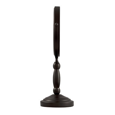Elegant Round Countertop Vanity Mirror in Oil-Rubbed Bronze Finish