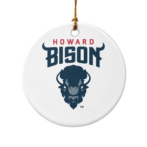 Howard University Bison Primary Logo Porcelain Holiday Christmas Tree Ornament  2.8" (7.1 cm) - 1 of 4