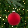 Northlight 4pc Shiny and Matte Glass Ball Christmas Ornament Set 4" - Red - image 2 of 4