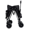 NAYSAYE Wagon 3-in-1 Convertible Folding Utility Cart with Bench Seat for Outdoor Adventures, Black, 37"*24.02"*40.94" - 4 of 4