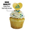 Norfolk State University Secondary Logo Heart Love Cupcake Picks Toppers Decoration Set of 6 - 3 of 4