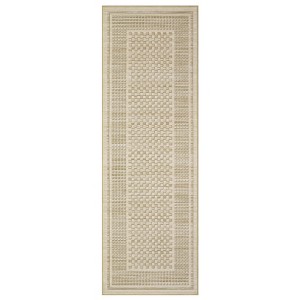 Indoor Modern Geometric Bordered Large Living Room Rugs, Washable Non Slip Throw Carpet for Bedroom, Soft Stain Resistant Floor Cover for Dining Room - 1 of 4