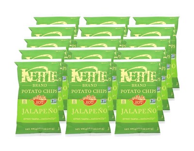 Kettle Brand Jalapeno Potato Chips - Case of 15/5 oz