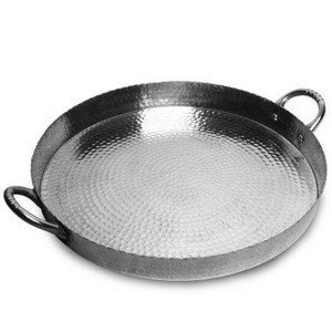 HomeRoots Hammered Round Scallop Serving Tray - 1 of 3