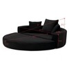 TiramisuBest Corduroy Cloud Convertible Sofa Bed Multi-functional Circular Bed Futon Sofa 3 Pillows Fold Out Floor Lounger Guest Mattress - 4 of 4