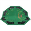 YONWAY 48" Folding Poker Table Top for 8-Player Texas Holdem Octagon Casino Game Portable Layout Mat Green for Adults and Children - 2 of 4