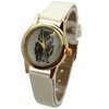Olivia Pratt Owl Drawing Face Faux Leather Band Women Watch - 2 of 4