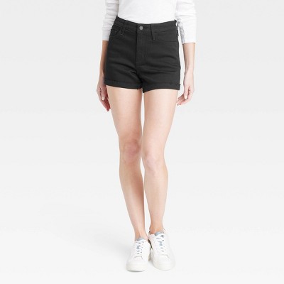 Women's High-Rise Midi Jean Shorts - Universal Thread™ Black 00
