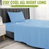 4 Piece Viscose from Bamboo Cooling sheets Ultra Soft 100% Organic Deep Pocket Luxury Bed Sheets with Pillowcases - Lux Decor Collection - 3 of 4