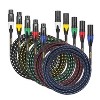 Clef Audio Labs XLR Male to XLR Female, Black Zinc Alloy Shell/5 Color Braided - 15FT - 5PK - 3 of 4