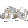 10 in 1 Toddler Slide, Age 1-3 with Swing, Basketball Hoop and Telescope, Kid Slide for Toddlers, Indoor Outdoor Toddler Playset Toddler Playground - 4 of 4