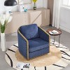 CAVINAS 360 Degree Swivel Barrel Accent Chair with Rattan Frame,  Upholstered Sofa Chair with Wood Base - 2 of 4