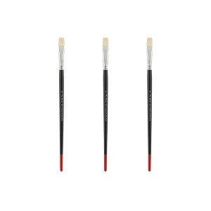 Creative Mark Powercryl Ultimate Acrylic Paint Brushes - Bright Assorted Sets of 3, Artist Paint Brushes, 3 Diameters of Synthetic Hair Filament, Fine - 1 of 4