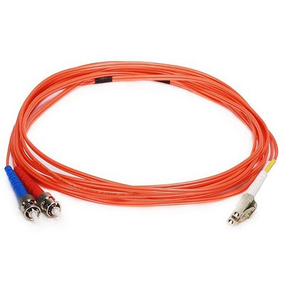 Monoprice Fiber Optic Cable - 3 Meter - Orange | LC to ST OM1, 62.5/125 Type, Multi Mode, Duplex