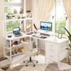 Aheaplus L Shaped Computer Desk, Gaming Desk with Hutch - 2 of 4