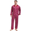 INSPIRE CHIC Men's 2 Pieces Button Down Printing Sleepshirt Casual Pattern Pajamas Set - 4 of 4