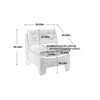 No Armrest Barrel Chairs Linen House Hold Cushioned Deep Seat Accent Single Lazy Chair for Living Room Home White - 2 of 4