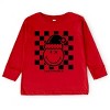 SmileyWorld Checkered Christmas Wink - Toddler Long Sleeve Graphic Tee - 2 of 4