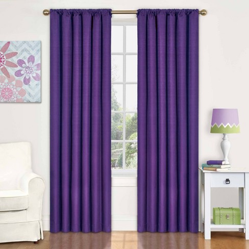 Kendall Blackout Thermaback Curtain Panel Purple 42 X84