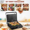 Costway Electric Panini Press Grill 1200W Sandwich Maker with Independent Temperature Control & Removable Drip Tray - 3 of 4