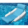 Swim Central Inflatable Swimming Pool Floating Lounge Seat - 66" - Blue and White - 2 of 4