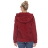 Women's Hooded High Pile Fleece Jacket - White Mark - 3 of 4