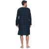 Ashford & Brooks Mens Flannel Plaid Long Sleep Shirt Henley Nightshirt - 4 of 4