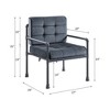 Velvet Accent Chair with Memory Foam Seat, Accent Pillow and KD Design for Living Room - 2 of 4
