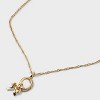 14K Gold Dipped Cubic Zirconia Bow Pendant Charm Necklace Set 5pc - A New Day™ Gold - 4 of 4