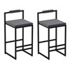 NicBex Velvet Bar Stools Set of 2,Modern Counter Height Barstools with Metal Frame,Kitchen Bar Stools for Dining Room,Home Bar - 2 of 4