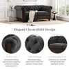 59"W Chesterfield Velvet Loveseat Sofa, Upholstered Sofa Couch with Rolled Arm Dutch and Tufted Button - ModernLuxe - image 3 of 4