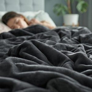 Cozy Comfort Fleece Blankets Queen, Soft & Thick, Heavy 500Gsm Anti-Static Design, Ideal for Couch & Sofa, Cream, 90x90 inch - 1 of 4