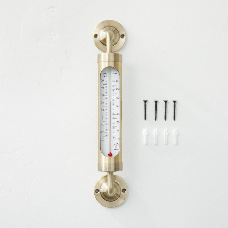 Brass Outdoor Weather Thermometer - Hearth &#38; Hand&#8482; with Magnolia, 3 of 9