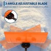 Heavy-Duty Snow Shovel with Wheels, Single Rod Steel Pusher, 5-Position Angled Blade, Ergonomic Design for Driveways, Doorways & Sidewalks - 2 of 4