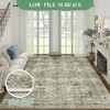 8x10 Area Rug – Large Vintage Distressed Washable Ultra-Thin Low Pile Non-Skid Stain-Resistant Non-Shedding Accent Carpet for Living Room,Taupe - 4 of 4