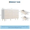 Modern White Chest of Drawers,7 Drawer Dresser with Gold Handles and Legs - 2 of 4