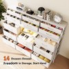Dresser with Power Outlets and LED Lights, 55" W Dresser for Bedroom with 14 Drawers Dresser - 3 of 4