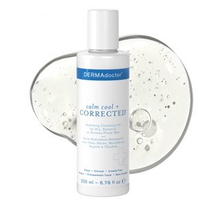 DERMAdoctor Calm Cool + Corrected Hydrating Cleansing Oil; Gentle Makeup Remover & Face Cleanser with Jojoba Oil & Hibiscus Extract - 6.67 fl oz - 1 of 4